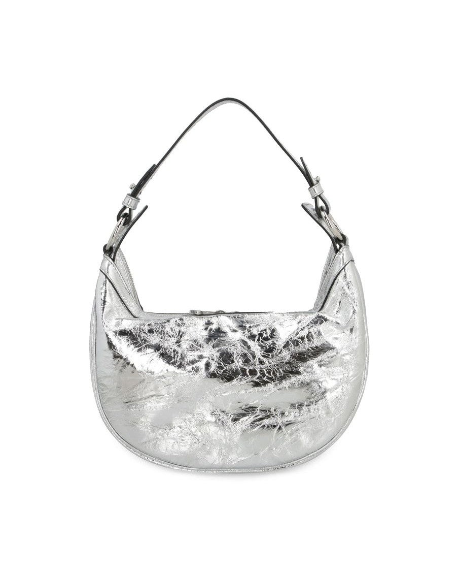 Versace Silver Leather Lamb Shoulder Bag 