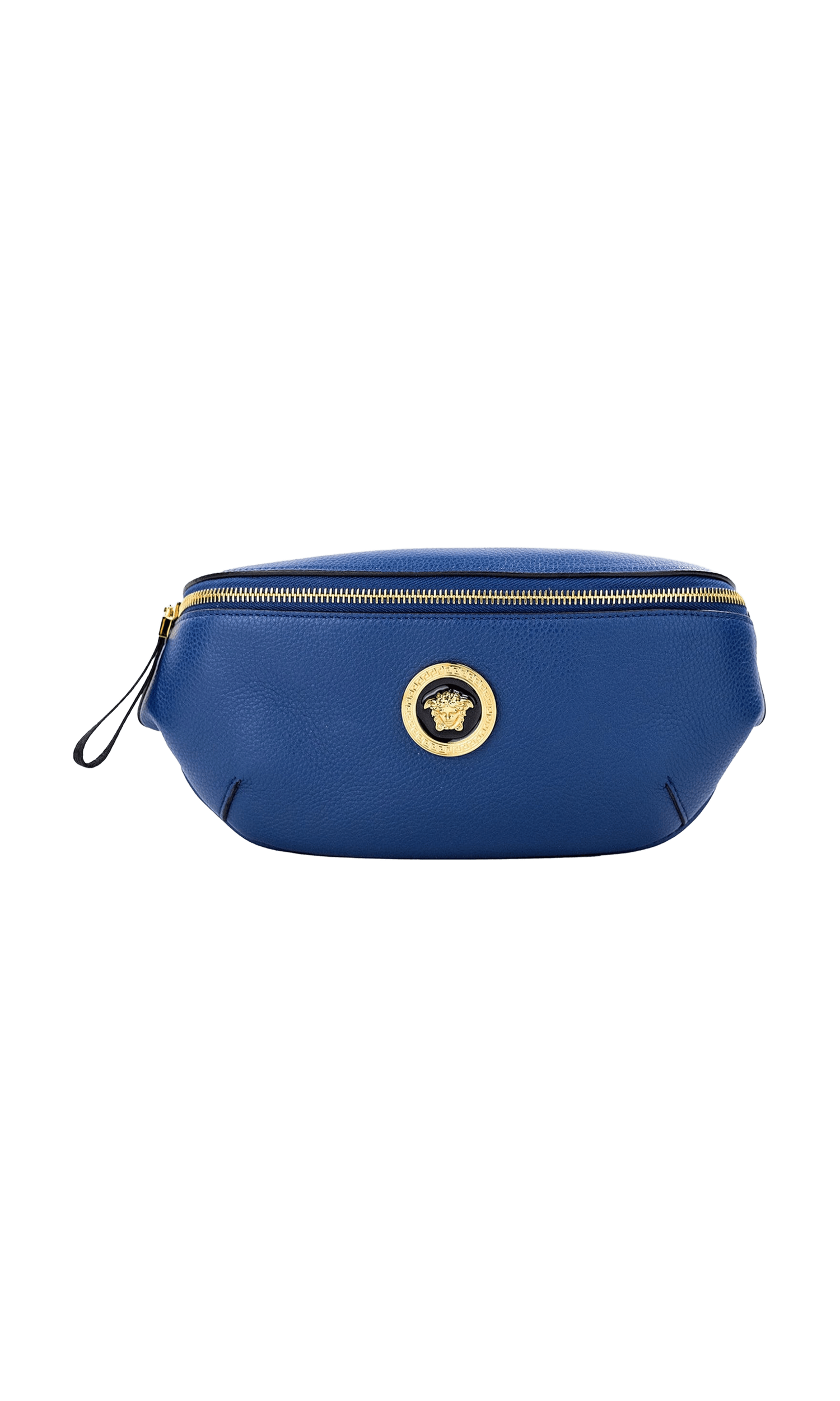 Versace Small Calf Leather Medusa Pendant Fanny Waist Pack Belt Navy Bag Glam Steals