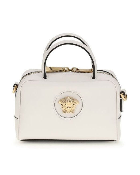 Versace White Calf Leather Bos Taurus Handbag Glam Steals