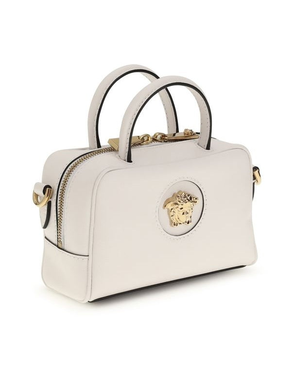 Versace White Calf Leather Bos Taurus Handbag Glam Steals