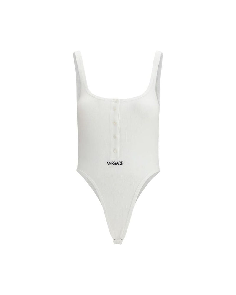 Versace White Cotton Bodysuits Glam Steals