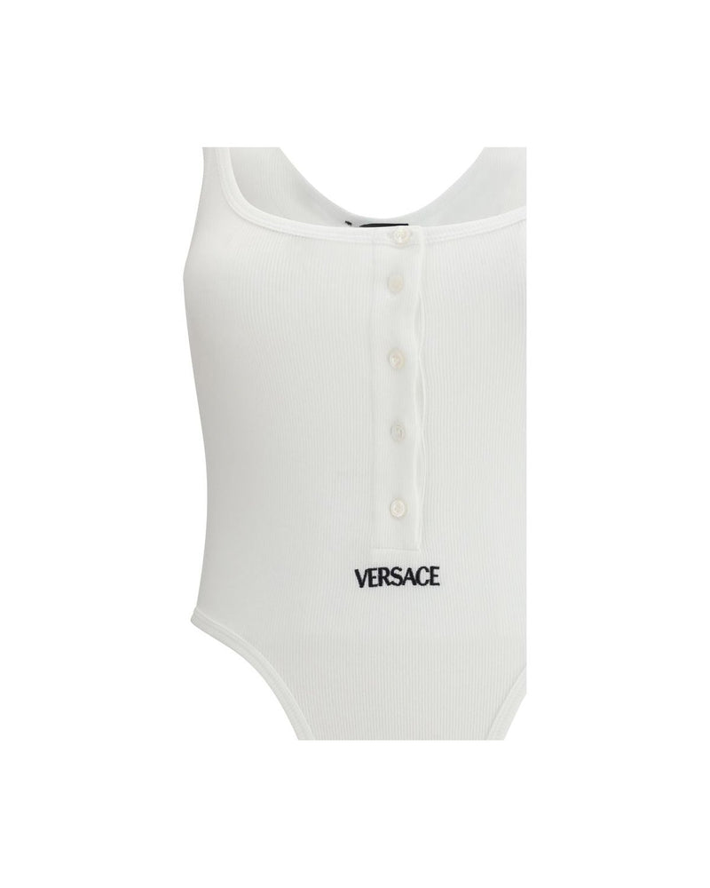Versace White Cotton Bodysuits Glam Steals
