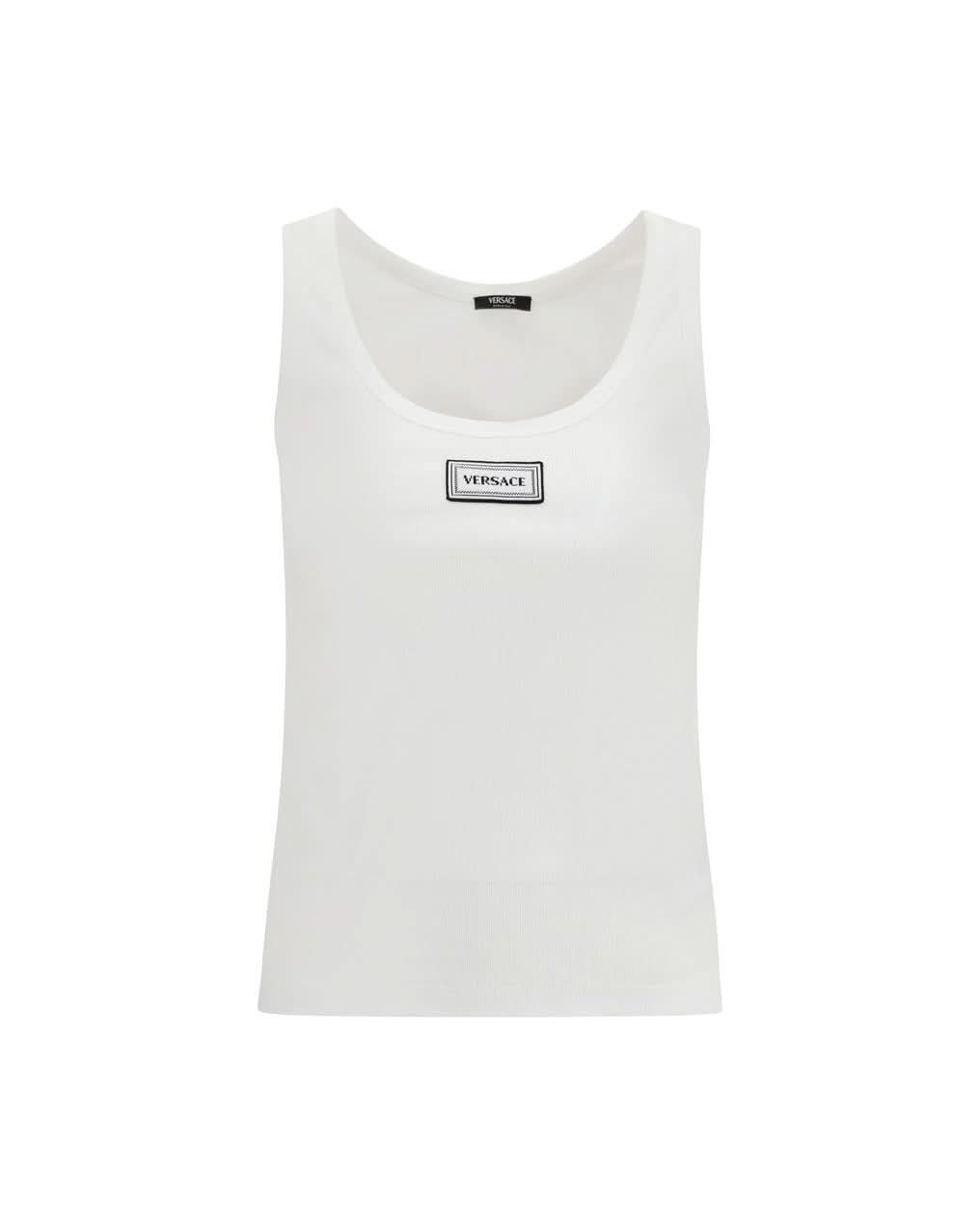 Versace White Cotton Top