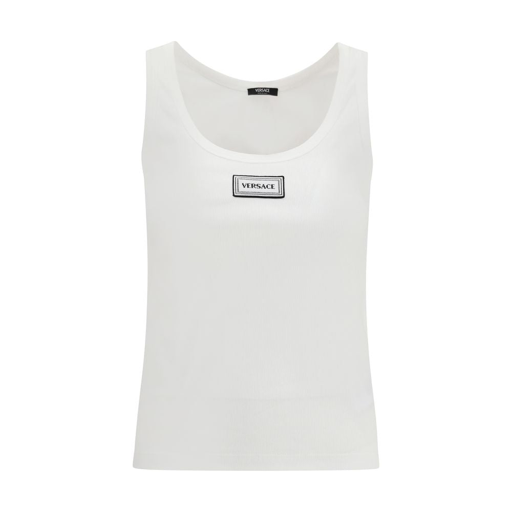 Versace White Cotton Top Glam Steals