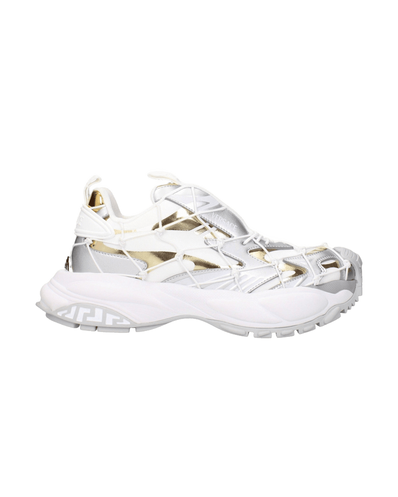 Versace Fabric White Chunky Sneakers Glam Steals