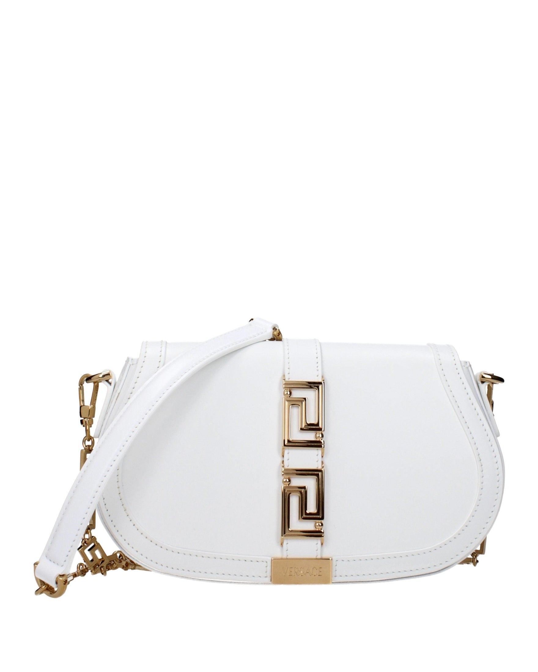 Versace White Leather Crossbody Bag Glam Steals