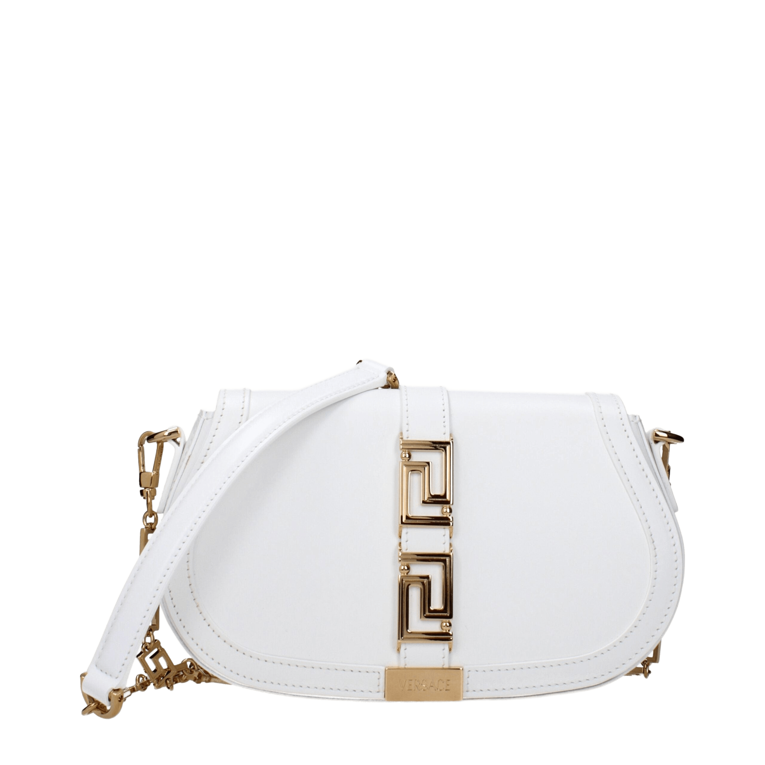 Versace White Leather Crossbody Bag