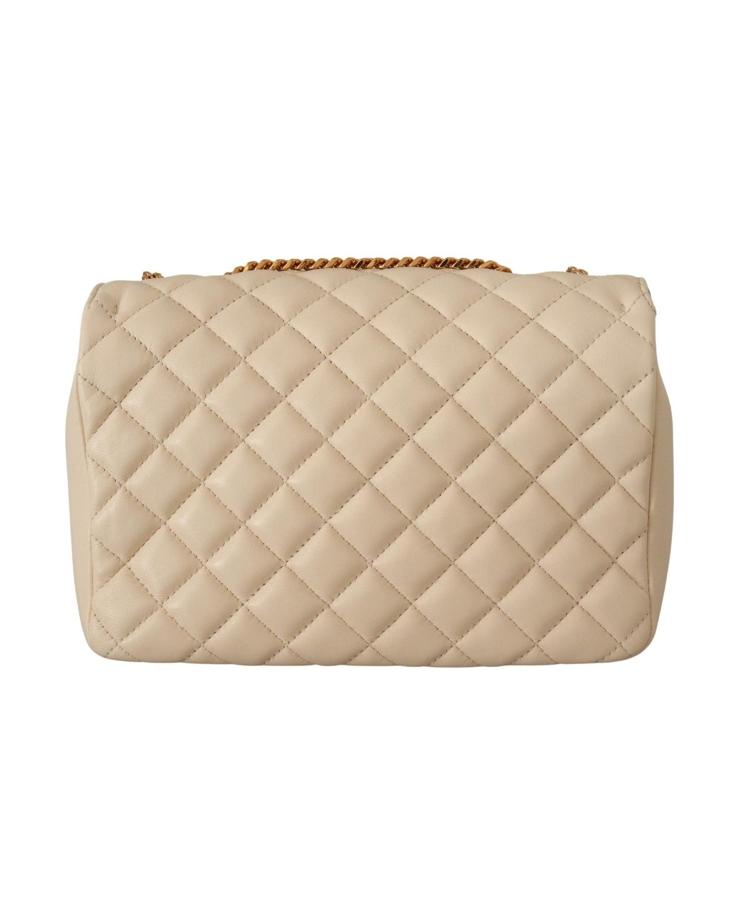 Versace White Leather Elegant Nappa Shoulder Bag Glam Steals