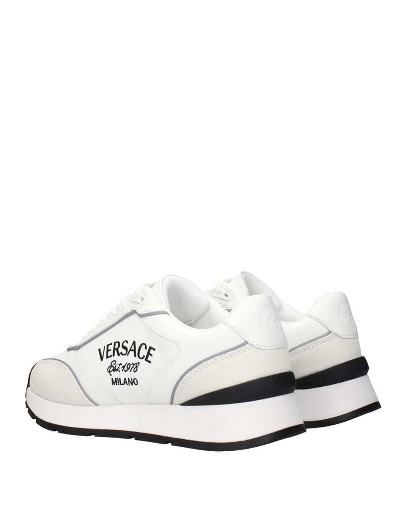 Versace White Leather Low Top Sneakers Glam Steals