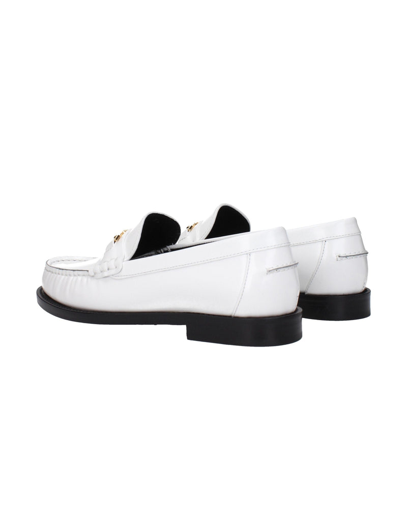 Versace White Leather Slip On Loafers Glam Steals