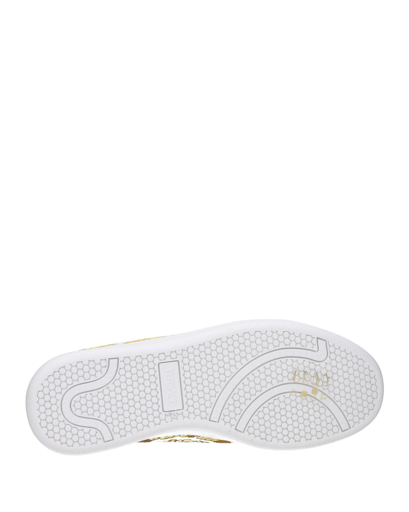 Versace White Leather Sneakers Glam Steals