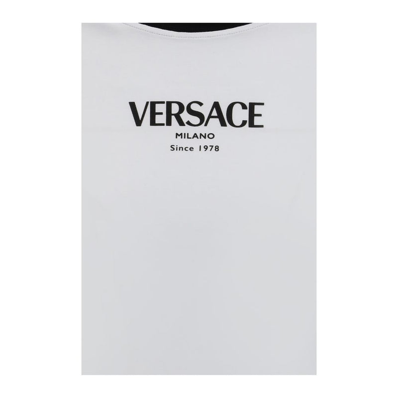 Versace White Viscose T-shirt Glam Steals