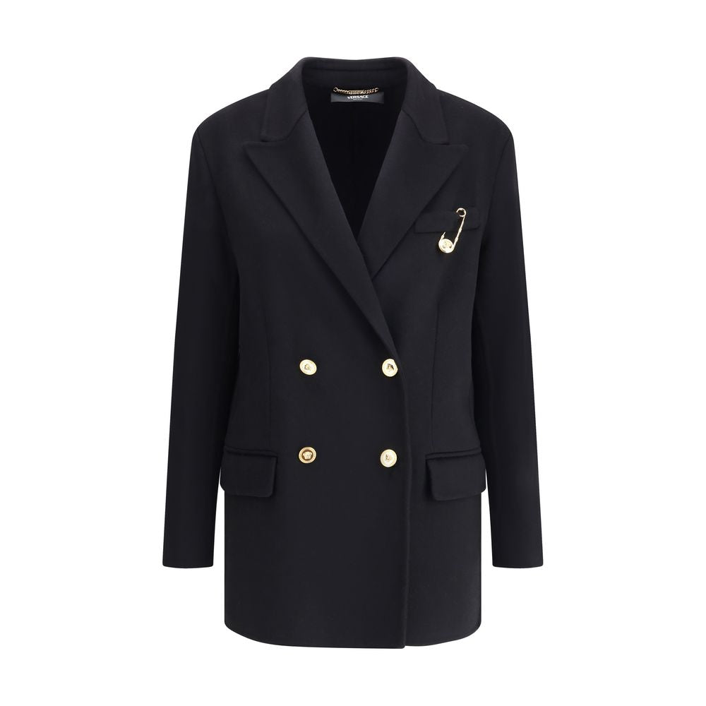 Versace Wool and Cachemire Double Breasted Coat Glam Steals