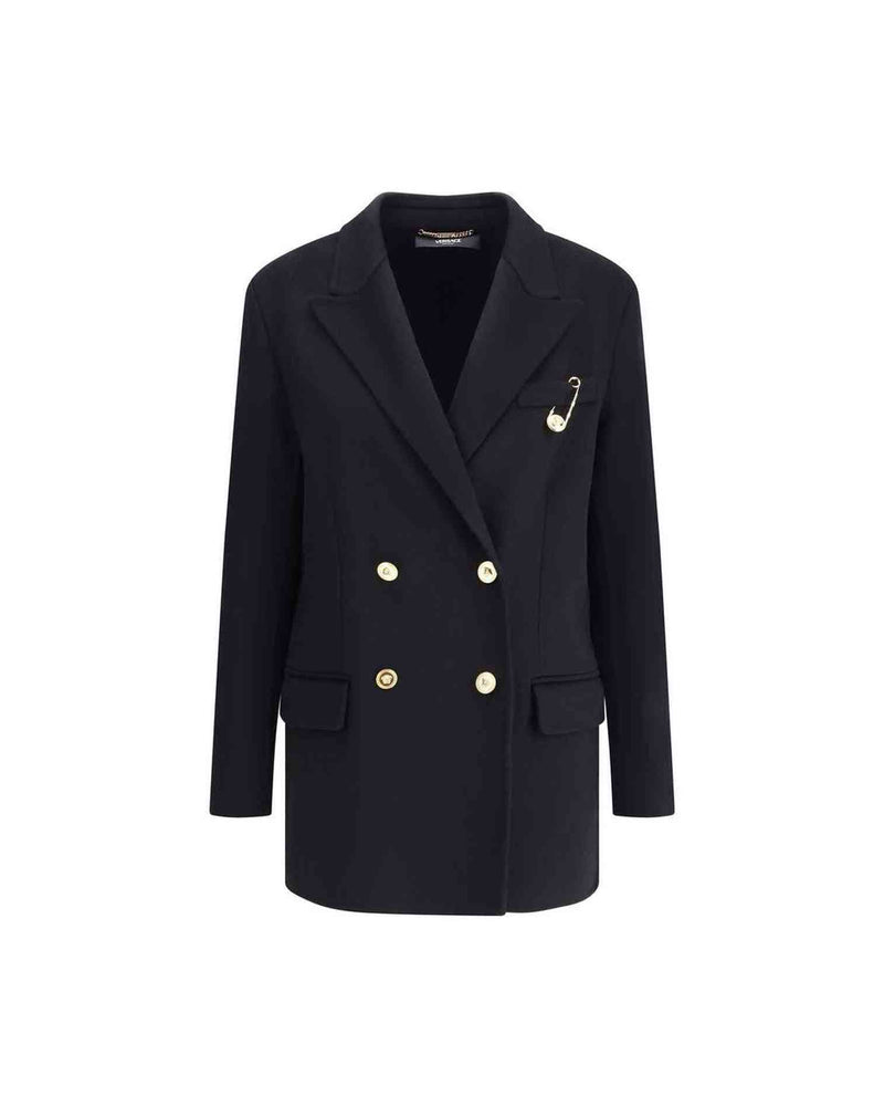 Versace Wool and Cachemire Double Breasted Coat Glam Steals