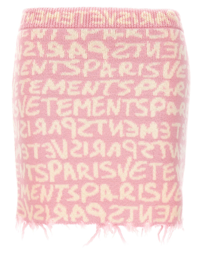 Vetements Graffiti Monogram Skirt Glam Steals