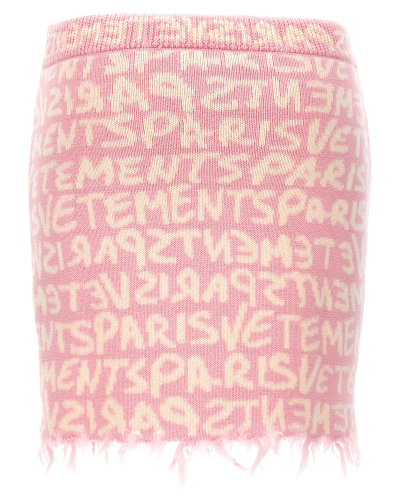 Vetements Graffiti Monogram Skirt Glam Steals