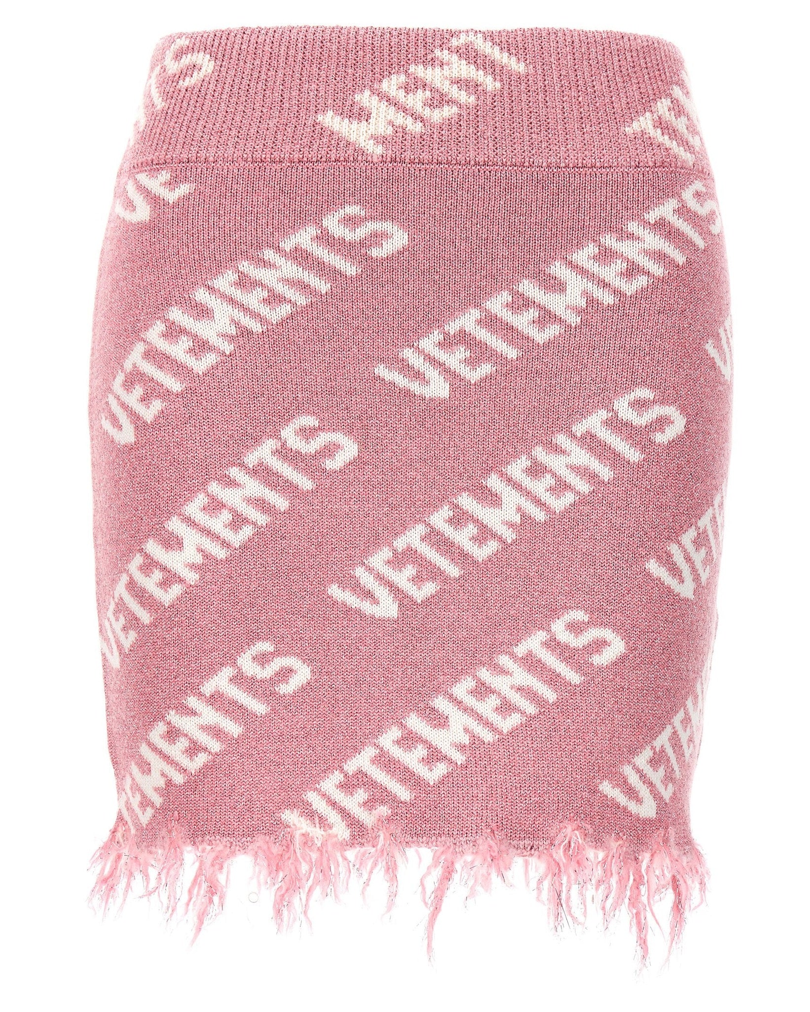 Vetements Iconic Lurex Monogram Skirt Glam Steals