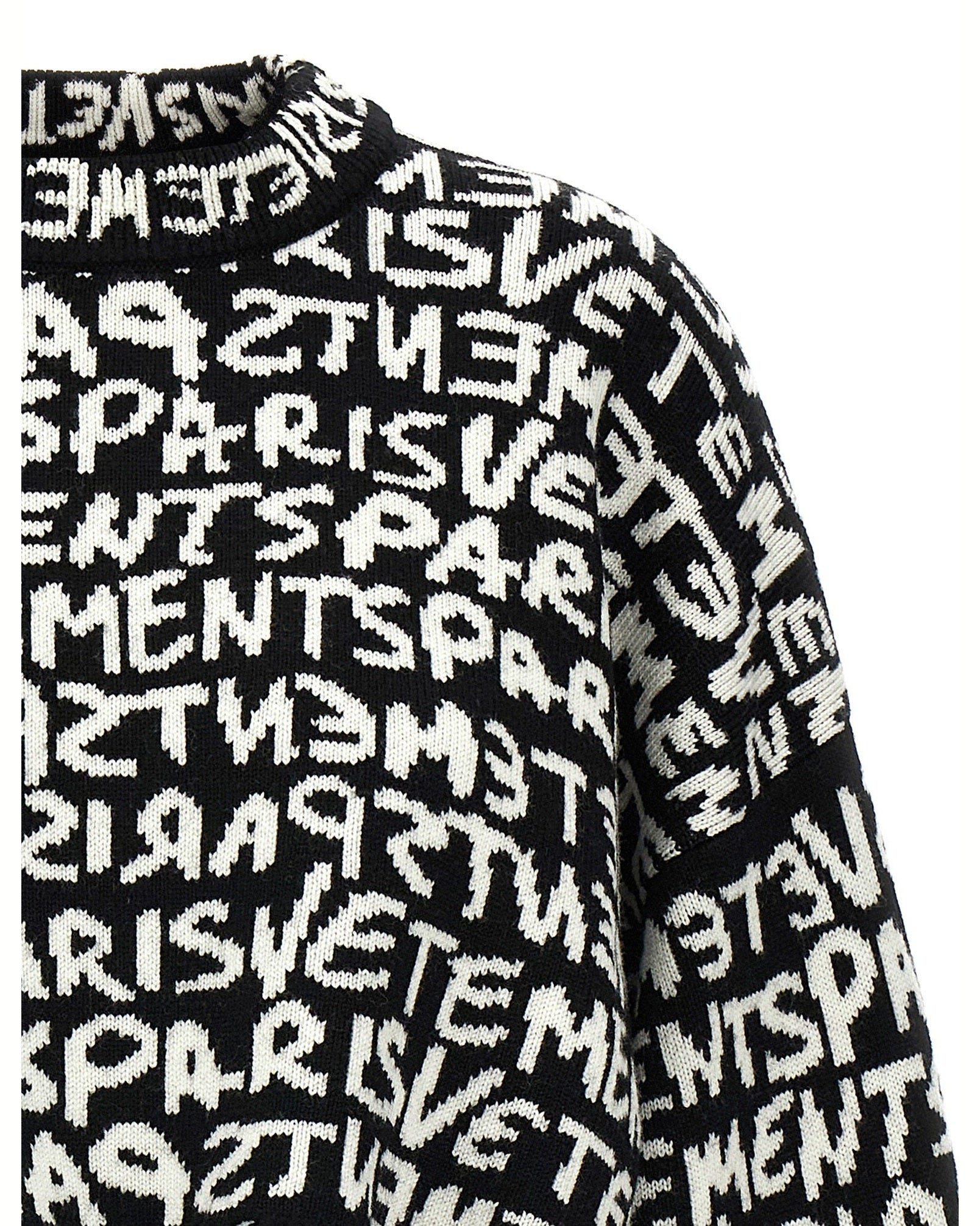 Vetements Paris Monogram Cropped Sweater Glam Steals