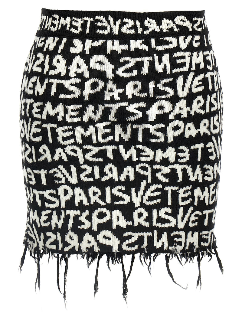 Vetements Paris Monogram Mini Skirt Glam Steals
