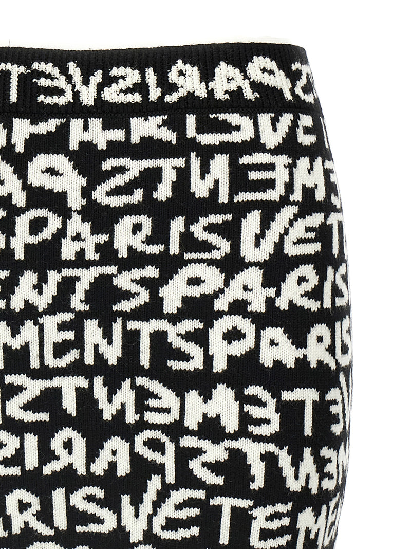 Vetements Paris Monogram Mini Skirt Glam Steals
