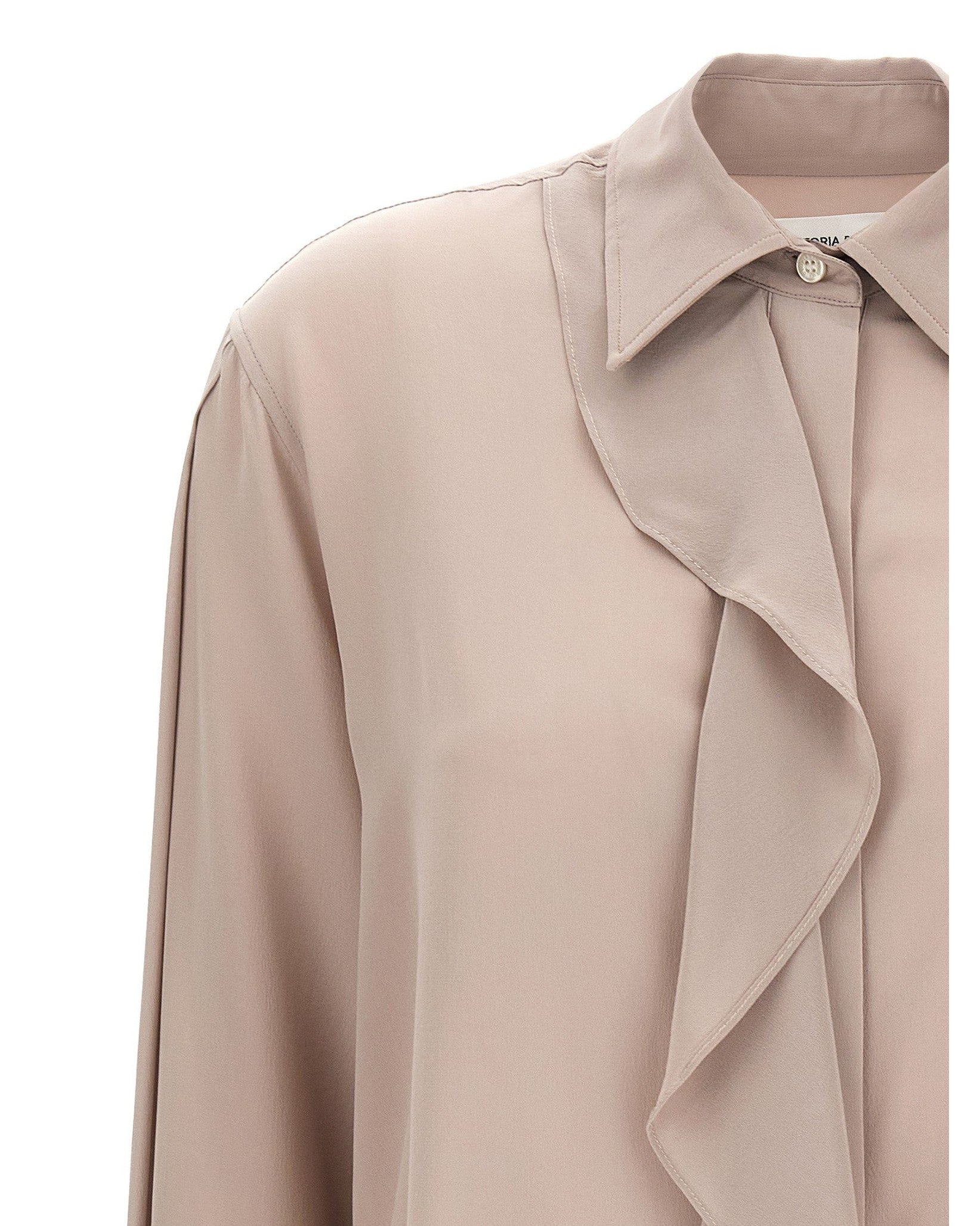 Victoria Beckham Asymmetric Ruffle Blouse Shirts