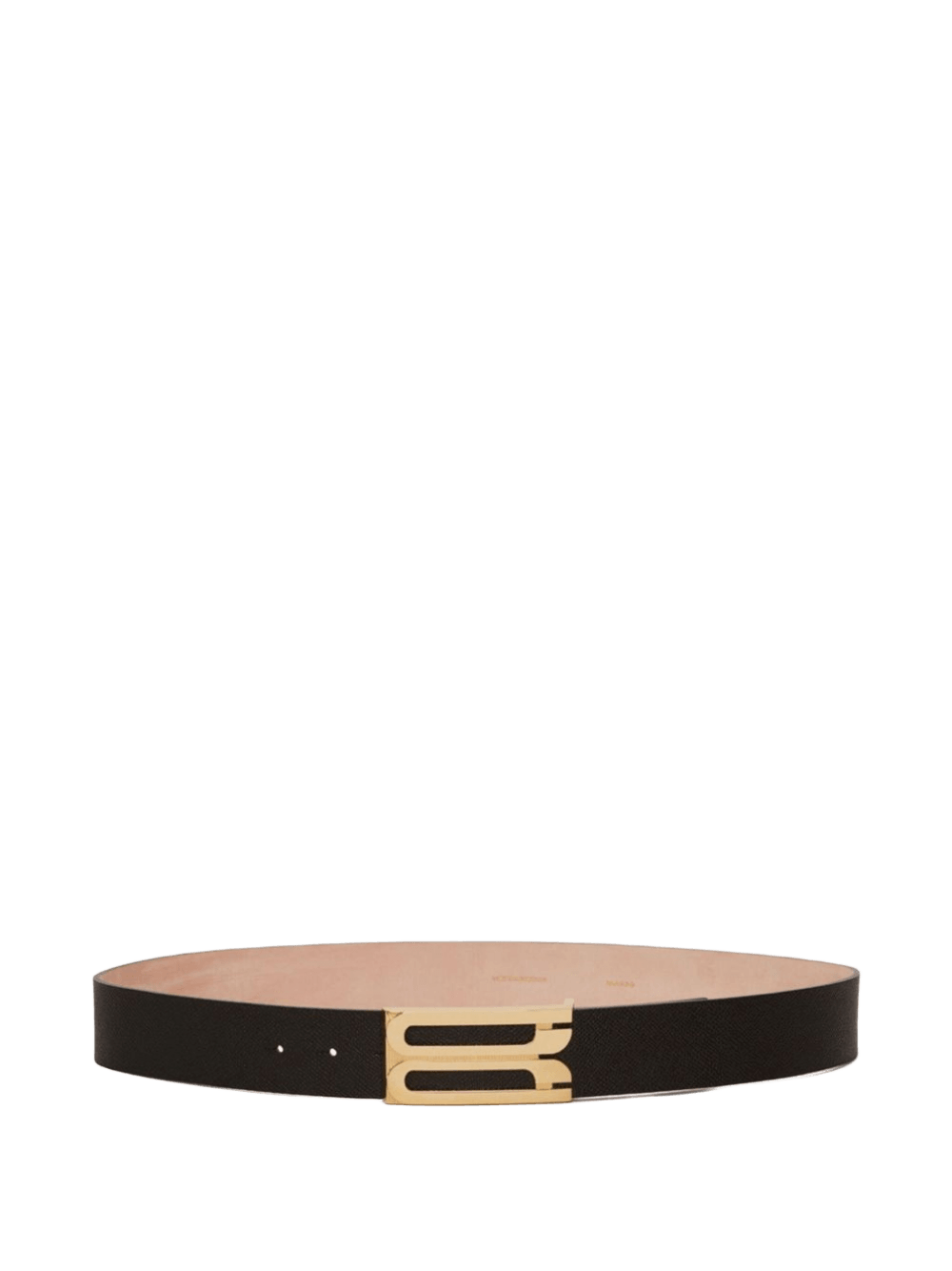Victoria Beckham Black Leather Add A Polished Touch with Jumbo Frame Belt in Grained Tailored Quality — Great for Autumn Styling Built Versatile Explore It At Glam Steals Online Glam Steals