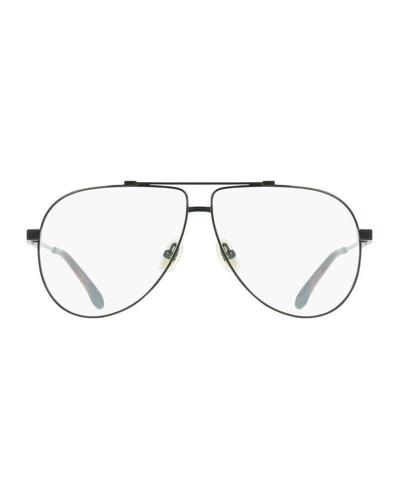 Victoria Beckham Black Metal Frame Eyeglasses