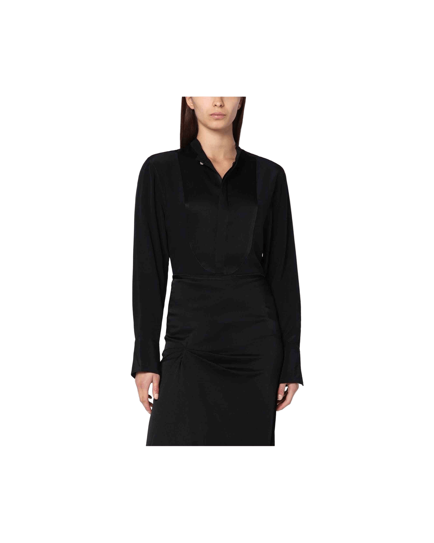 Victoria Beckham Black Silk Shirt Glam Steals