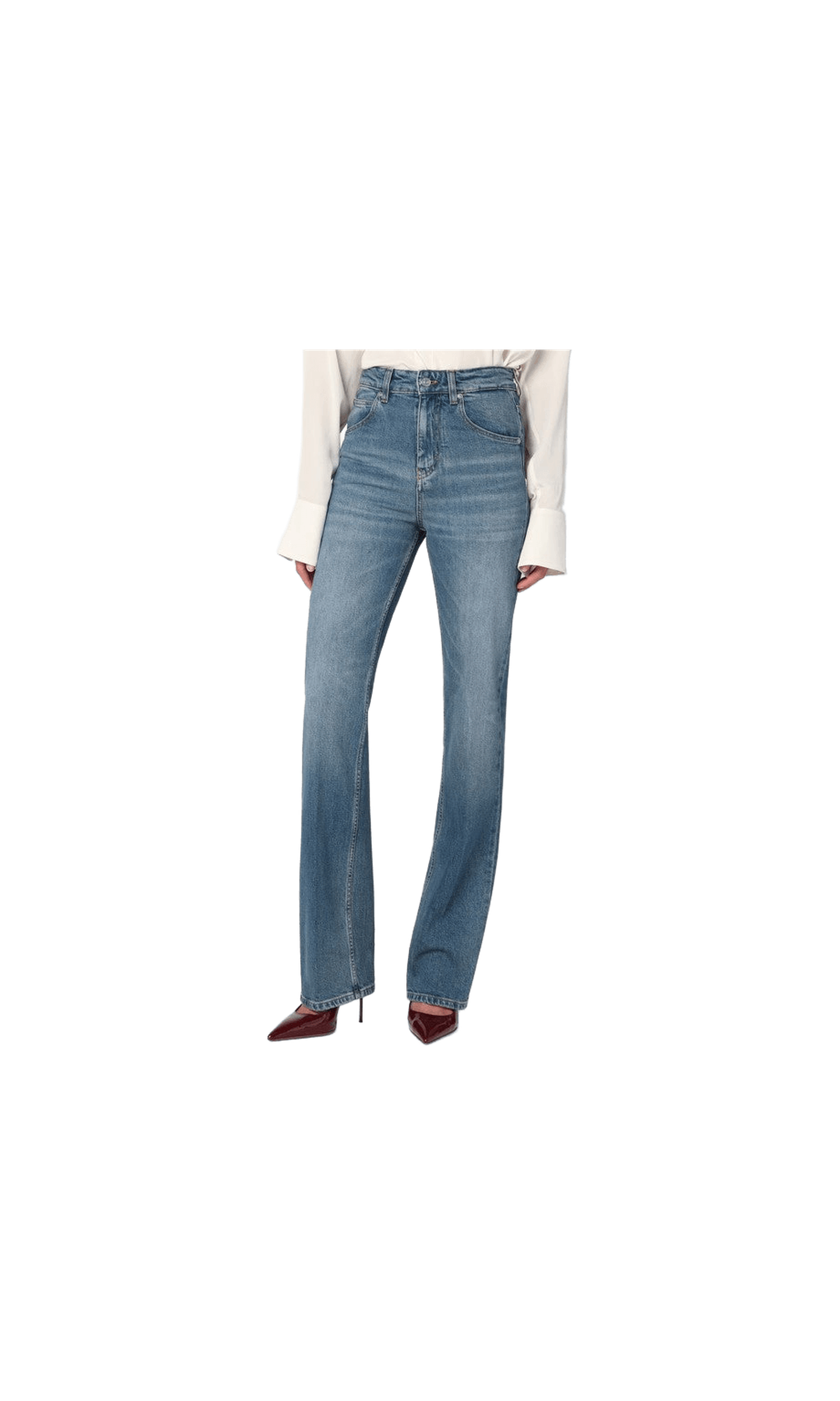 Victoria Beckham Blue Julia Jeans in Faded Glam Steals