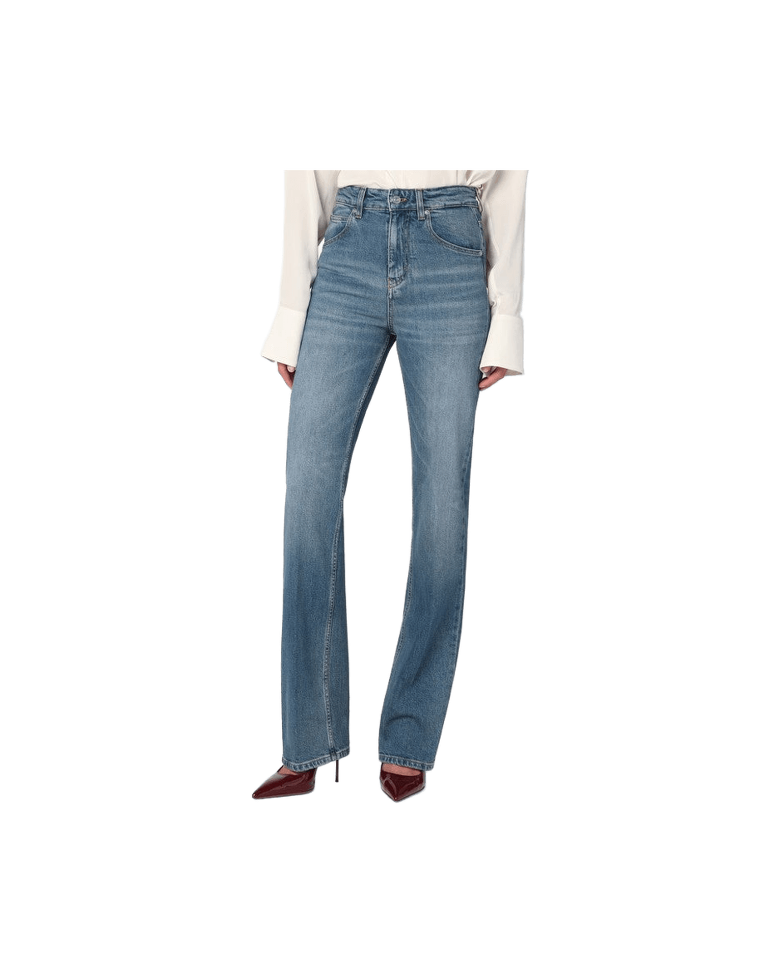 Victoria Beckham Blue Julia Jeans In Faded Glam Steals