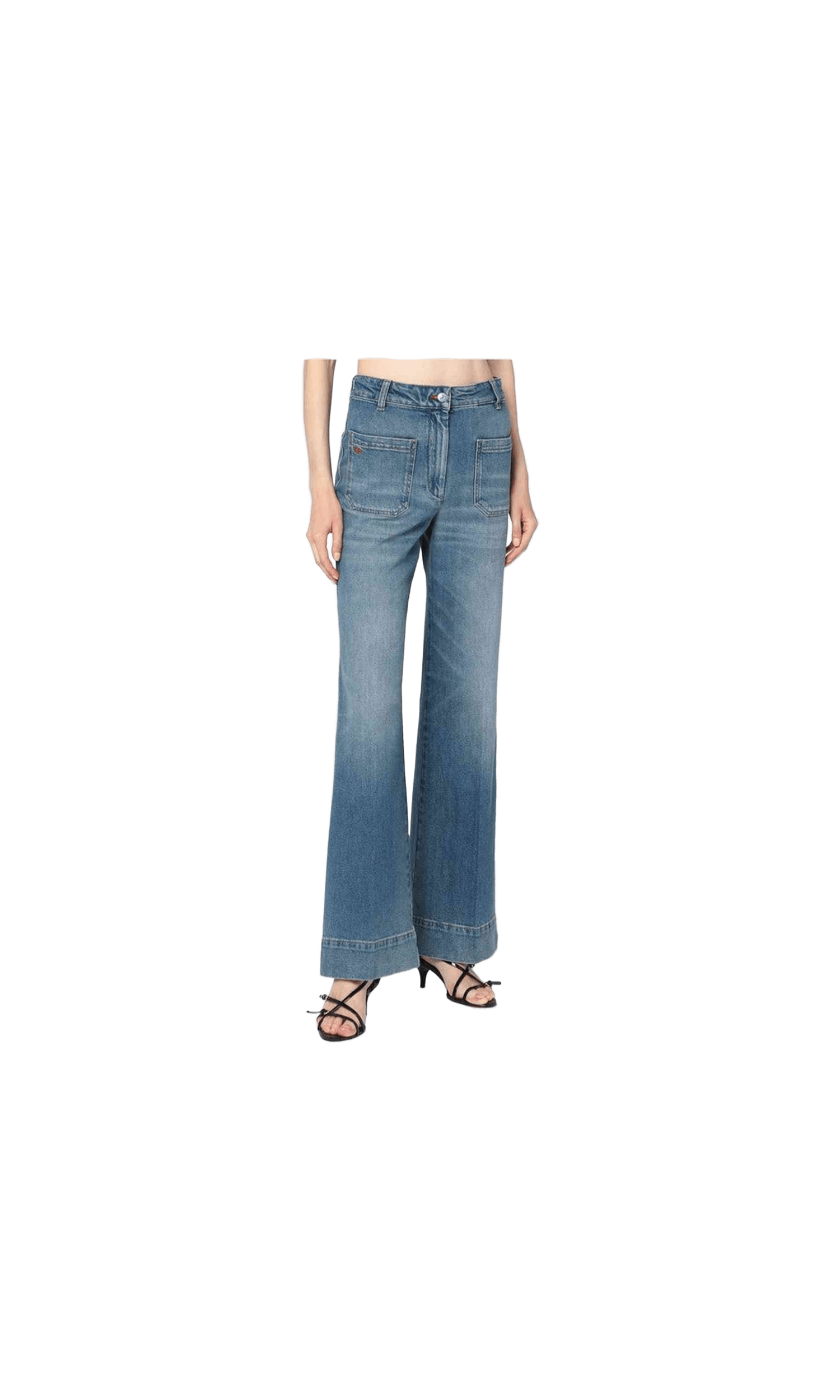 Victoria Beckham Blue Wide Jeans in Faded Glam Steals