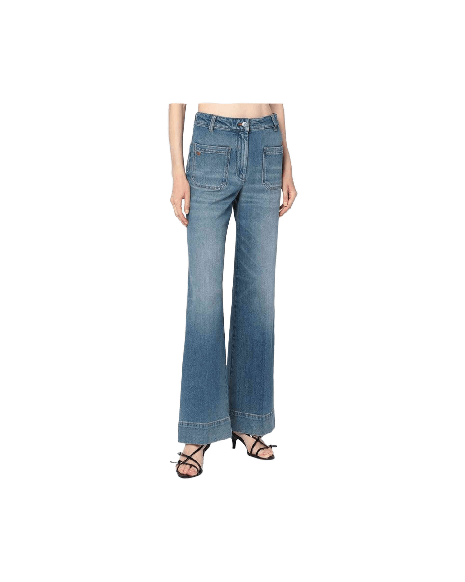 Victoria Beckham Blue Wide Jeans in Faded Glam Steals