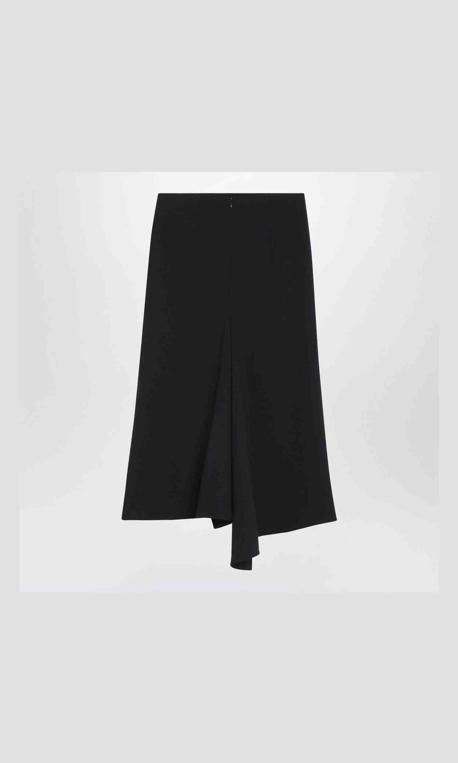 Victoria Beckham Blue Wool Navy Skirt in Blend Glam Steals