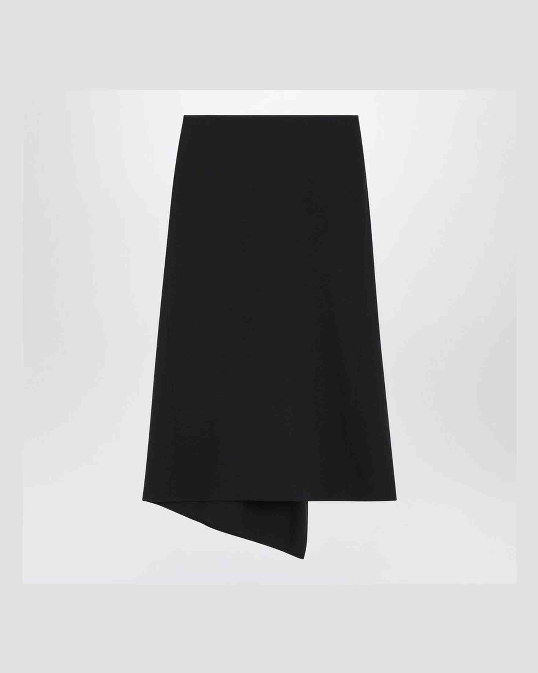 Victoria Beckham Blue Wool Navy Skirt In Blend Glam Steals