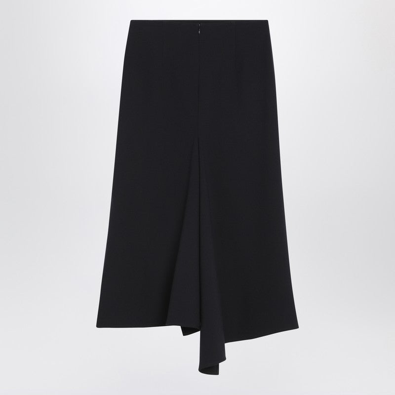 Victoria Beckham Blue Wool Navy Skirt In Blend Glam Steals