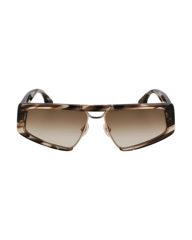 Victoria Beckham Brown Metal Plastic Sunglasses 