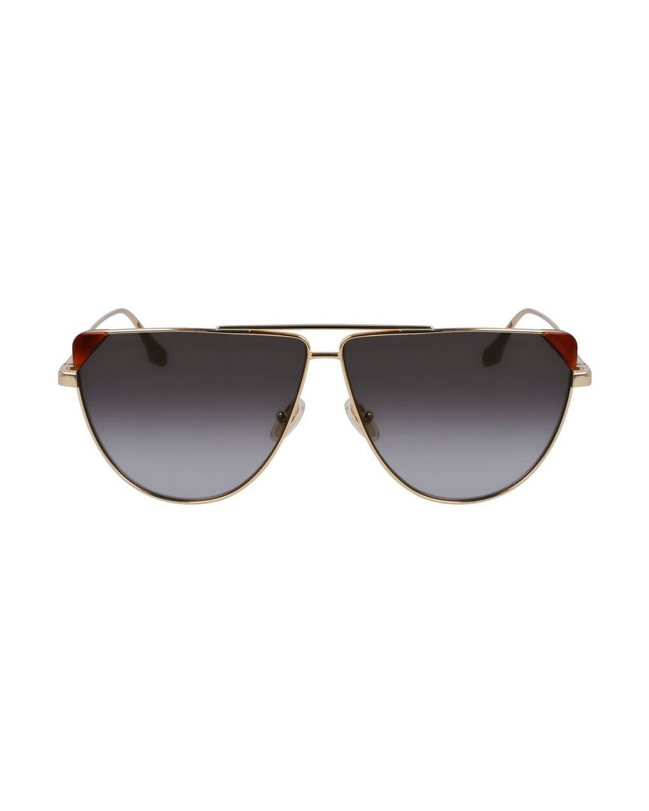 Victoria Beckham Brown Metal Sunglasses Sunglasses
