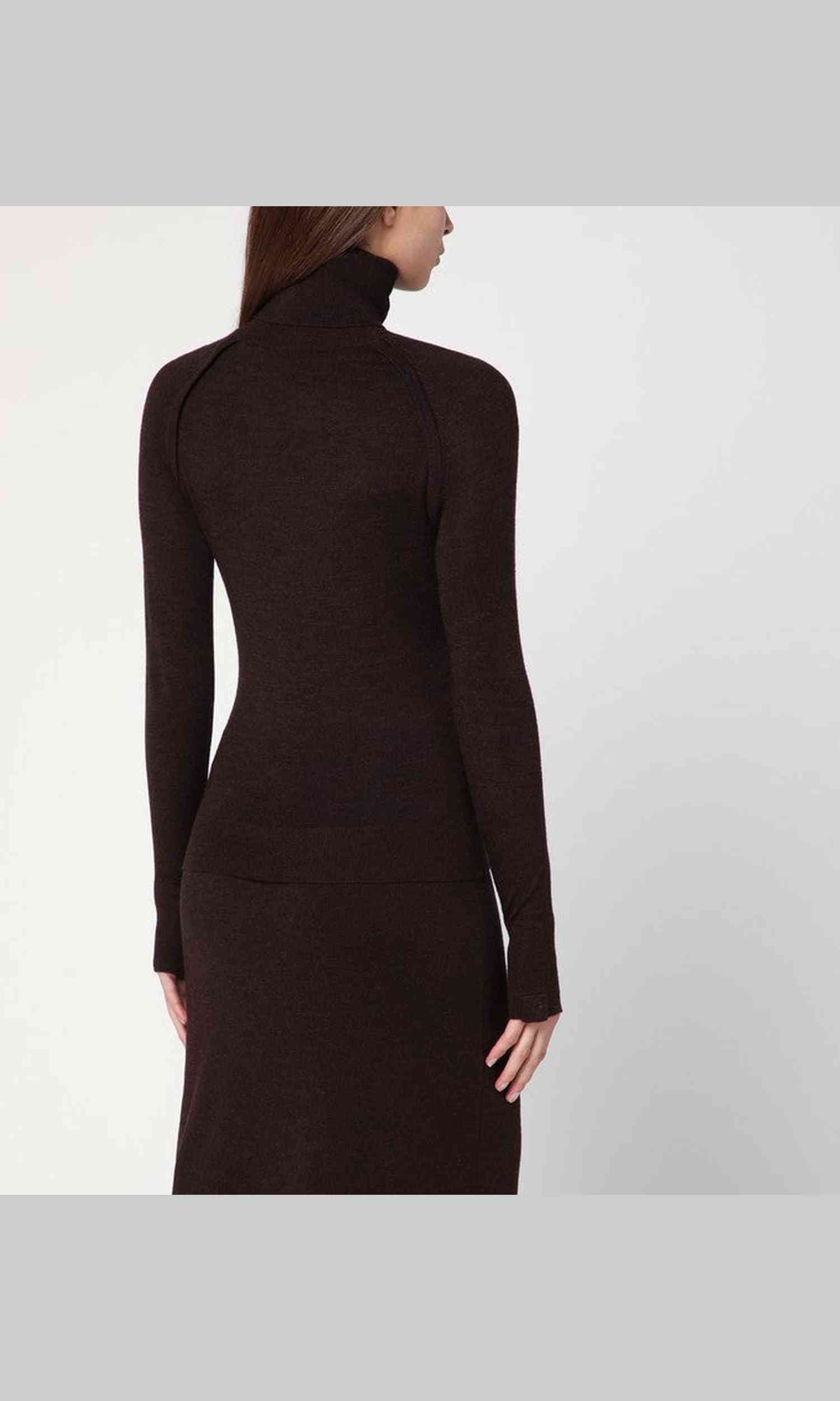 Victoria Beckham Brown Wool Turtleneck Sweater Glam Steals