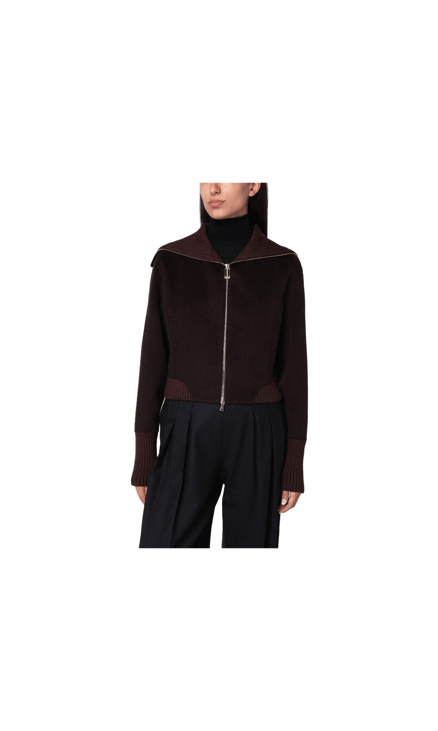 Victoria Beckham Brown Zip Up Cardigan Glam Steals