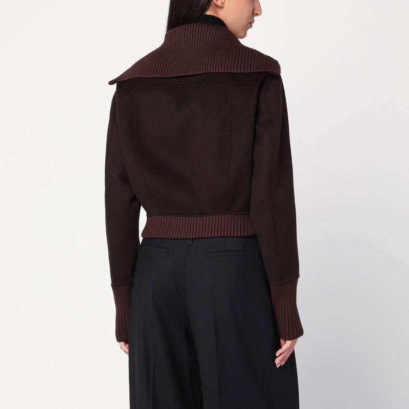 Victoria Beckham Brown Zip Up Cardigan Glam Steals