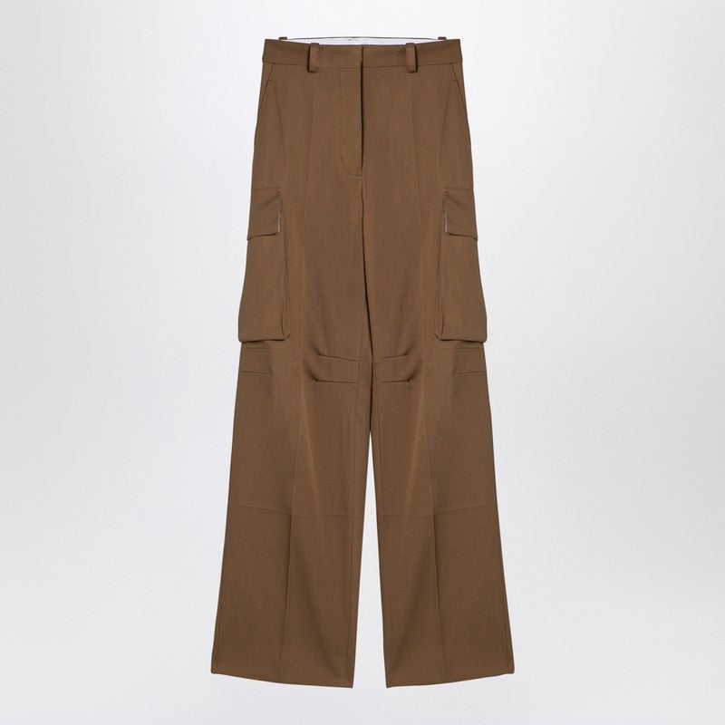 Victoria Beckham Cotton Tobacco Coloured Cargo Trouser Glam Steals