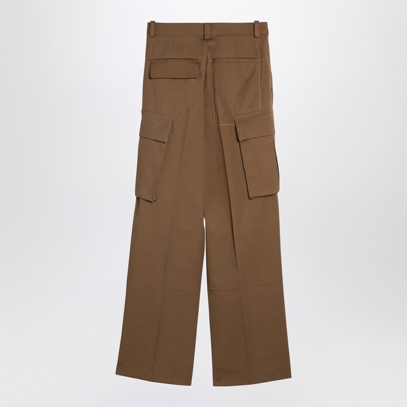 Victoria Beckham Cotton Tobacco Coloured Cargo Trouser Glam Steals