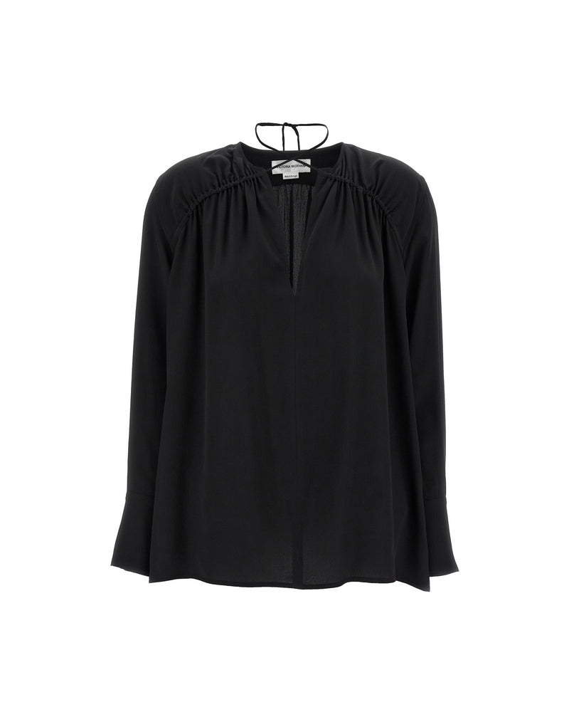 Victoria Beckham Gather Detail Tie Blouse Shirts