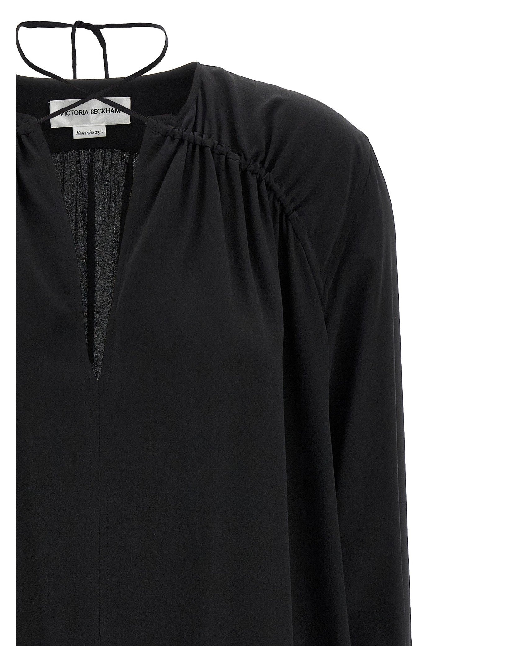 Victoria Beckham Gather Detail Tie Blouse Shirts