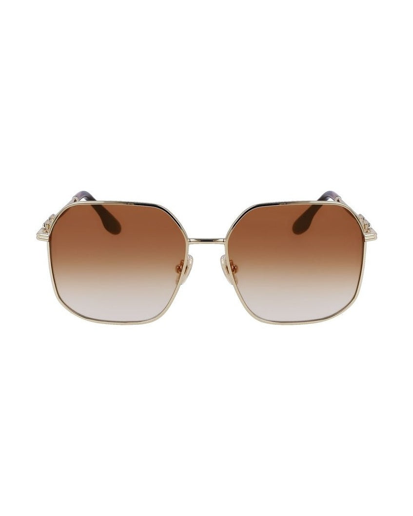 Victoria Beckham Gold Metal Sunglasses 