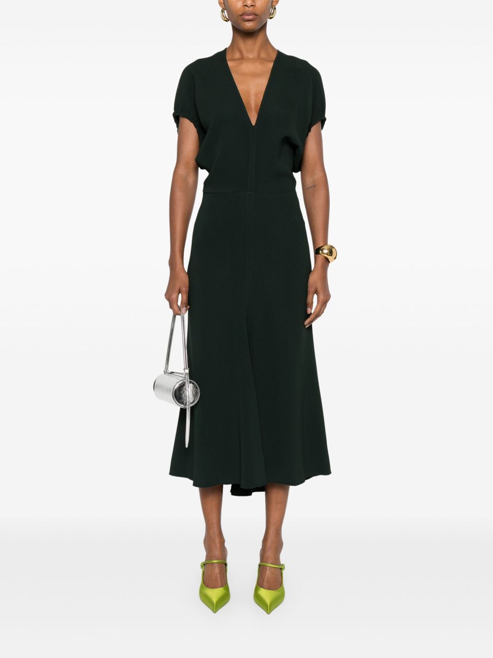Victoria Beckham Green Dress Glam Steals