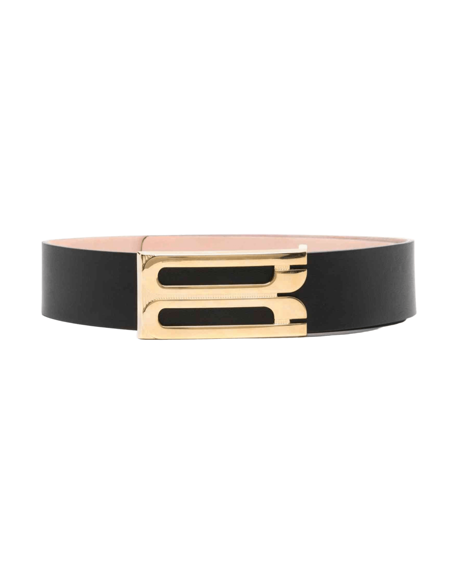 Victoria Beckham Leather Jumbo Frame Logo Buckle Belt Glam Steals