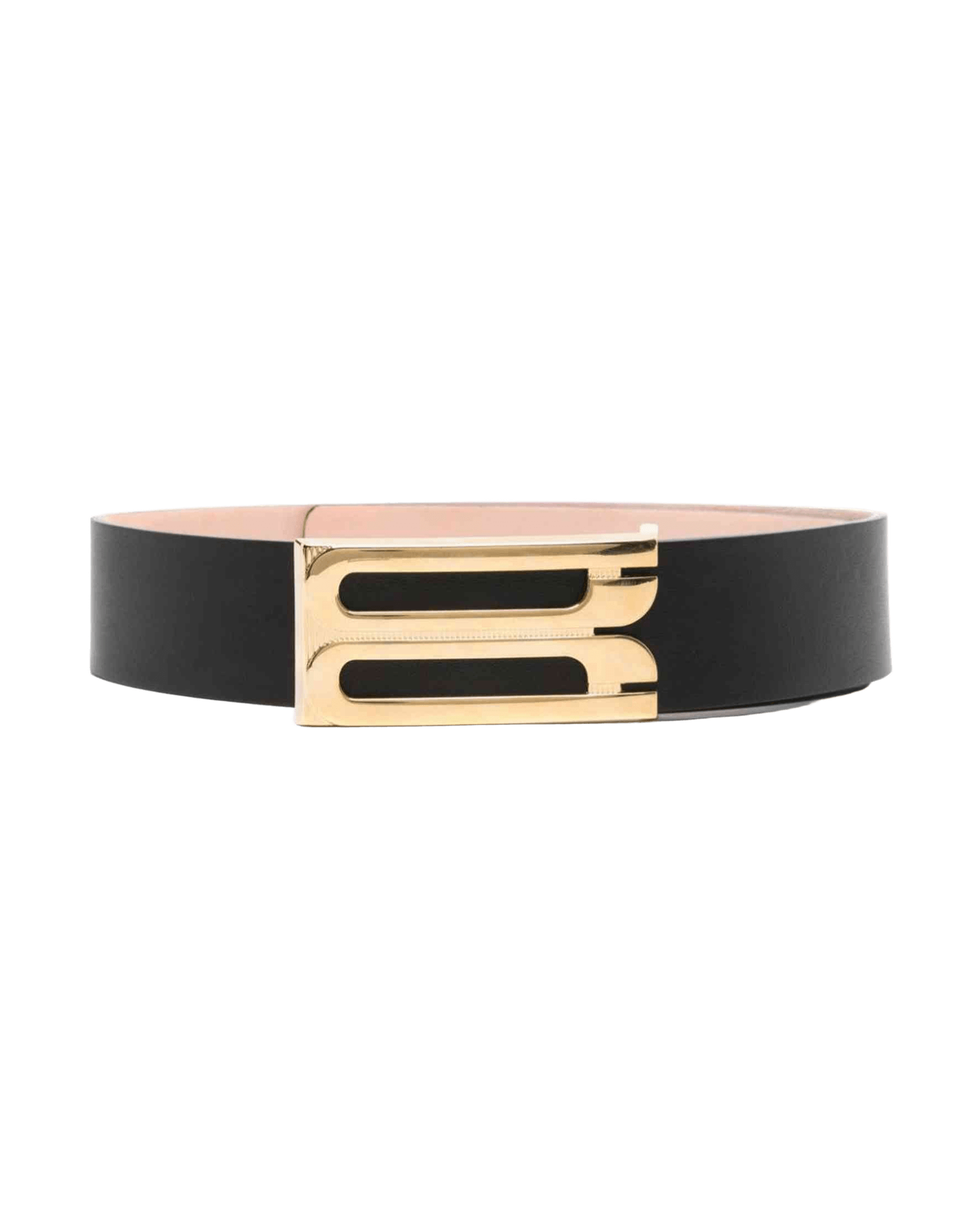 Victoria Beckham Leather Jumbo Frame Logo Buckle Belt Glam Steals