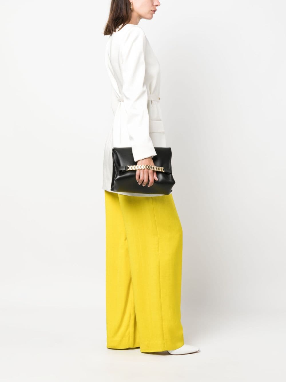 Victoria Beckham Leather Mini Chain Pouch Clutch Glam Steals