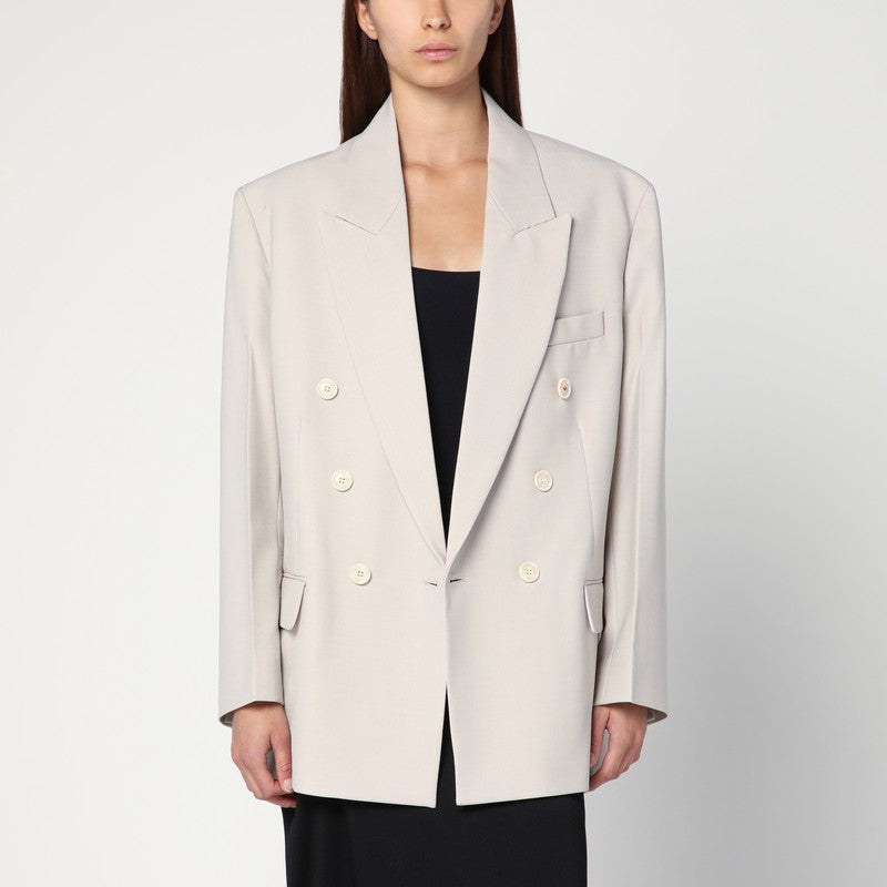 Victoria Beckham Pumice Coloured Double Breasted Jacket Glam Steals